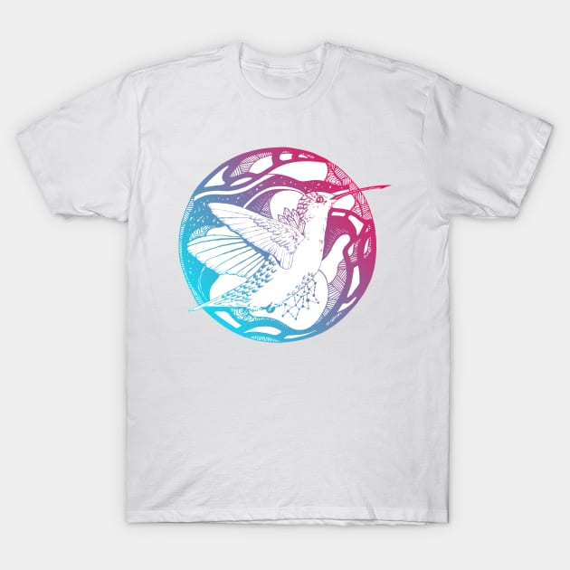 Dual Color Circle of The Hummingbird T-Shirt by kenallouis